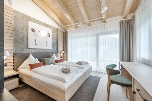 Bedroom in Penthouse 2000 with access to the wrap-around balcony